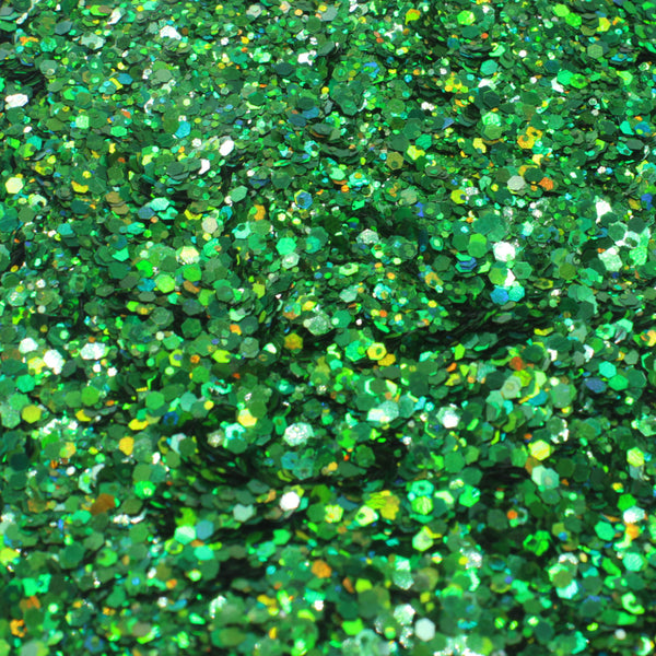 Suzy Sparkles Glitter - Holographic Green - Chunky