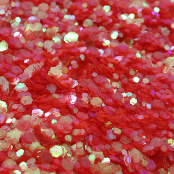 Suzy Sparkles Glitter - Iridescent Coral - Chunky