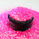 Suzy Sparkles Glitter - Iridescent Neon Pink - Chunky Suzy Sparkles