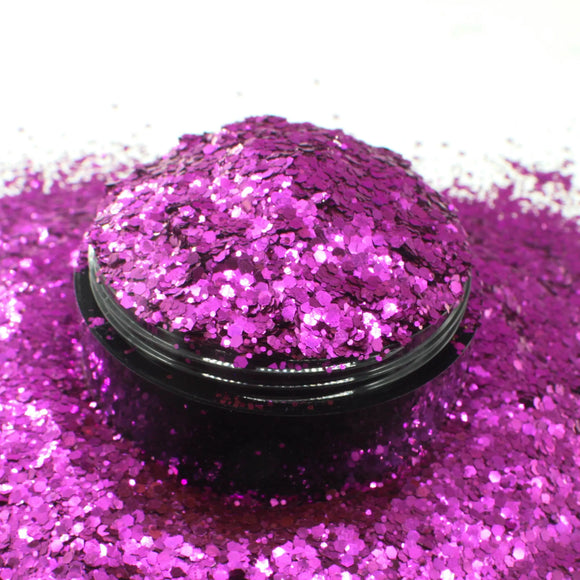 Suzy Sparkles Biodegradable Glitter - Fuchsia - Chunky Suzy Sparkles