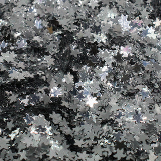Suzy Sparkles Glitter - Metallic Silver Stars - Chunky