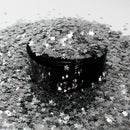 Suzy Sparkles Glitter - Metallic Silver Stars - Chunky - 2 oz Bag Suzy Sparkles