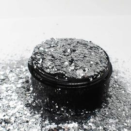 Suzy Sparkles Biodegradable Glitter - Metallic Silver - Chunky Suzy Sparkles
