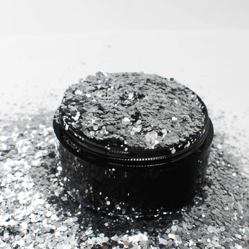 Suzy Sparkles Biodegradable Glitter - Metallic Silver - Chunky Suzy Sparkles