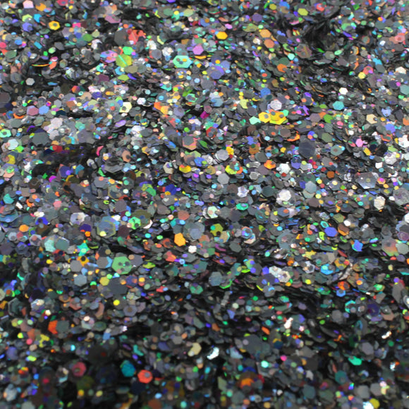 Suzy Sparkles Glitter - Holographic Silver - Chunky - 1 oz Bag Suzy Sparkles