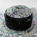Suzy Sparkles Glitter - Holographic Silver - Chunky - 1 oz Bag Suzy Sparkles