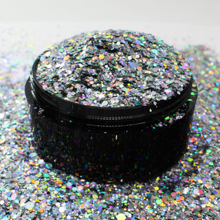 Suzy Sparkles Glitter - Holographic Silver - Chunky