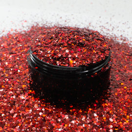 Suzy Sparkles Glitter - Holographic Red - Chunky - 1 oz Bag Suzy Sparkles