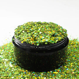 Suzy Sparkles Glitter - Holographic Lime - Chunky - 1 oz Bag Suzy Sparkles