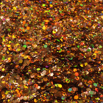 Suzy Sparkles Glitter - Holographic Orange - Chunky - 1 oz Bag Suzy Sparkles