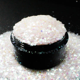 Suzy Sparkles Glitter - Iridescent Pearl White - Chunky Suzy Sparkles