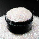 Suzy Sparkles Glitter - Iridescent Pearl White - Chunky