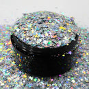 Suzy Sparkles Glitter - Holographic Silver with Stars Mix - Chunky - 1 oz Bag Suzy Sparkles