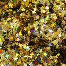 Suzy Sparkles Glitter - Holographic Gold Stars - Chunky - 1 oz Bag Suzy Sparkles