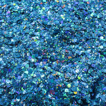 Suzy Sparkles Glitter - Holographic Aqua - Chunky - 1 oz Bag Suzy Sparkles