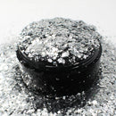 Suzy Sparkles Glitter - Metallic Silver - Chunky - 2 oz Bag Suzy Sparkles