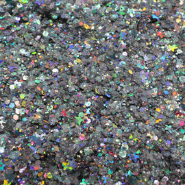 Suzy Sparkles Glitter - Bright Silver Star Mix - Chunky Suzy Sparkles