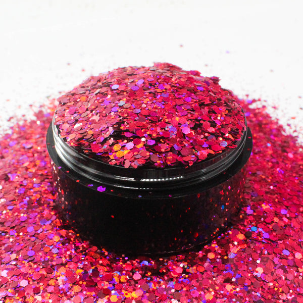 Suzy Sparkles Glitter - Holographic Pink - Chunky