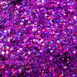 Suzy Sparkles Glitter - Holographic Purple - Chunky - 1 oz Bag Suzy Sparkles