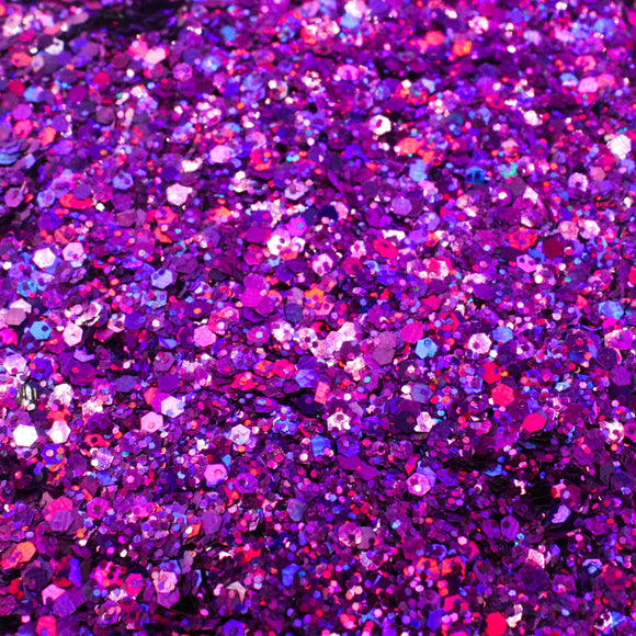 Suzy Sparkles Glitter - Holographic Purple - Chunky - 1 oz Bag Suzy Sparkles
