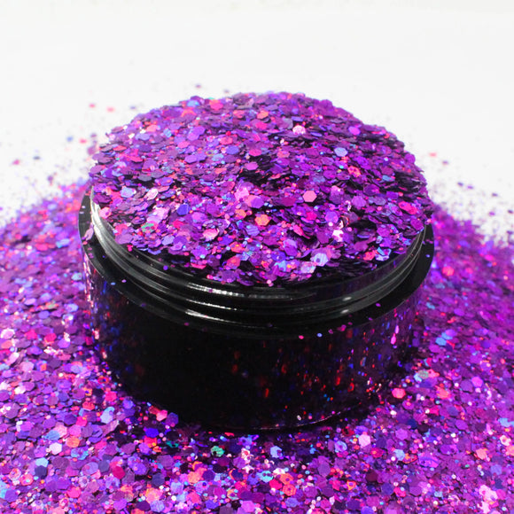 Suzy Sparkles Glitter - Holographic Purple - Chunky - 1 oz Bag Suzy Sparkles