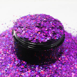 Suzy Sparkles Glitter - Holographic Purple - Chunky - 1 oz Bag