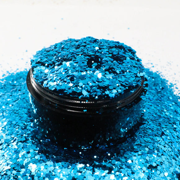 Suzy Sparkles Glitter - Metallic Aqua - Chunky Suzy Sparkles