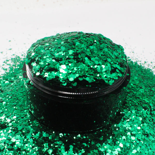 Suzy Sparkles Glitter - Metallic Green - Chunky