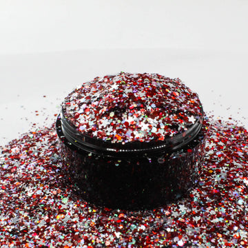 Suzy Sparkles Glitter - Candy Cane Mix - Chunky Suzy Sparkles