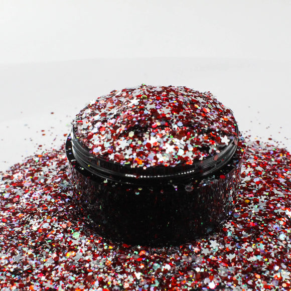 Suzy Sparkles Glitter - Candy Cane Mix - Chunky Suzy Sparkles
