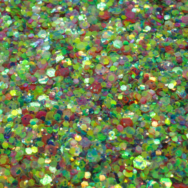 Suzy Sparkles Glitter - Iridescent Rainbow Mix - Chunky