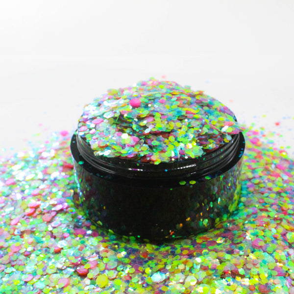 Suzy Sparkles Glitter - Iridescent Rainbow Mix - Chunky