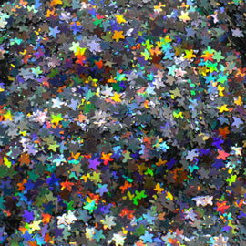 Suzy Sparkles Glitter - Holographic Silver Stars - Chunky - 1 oz Bag Suzy Sparkles