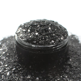 Suzy Sparkles Glitter - Metallic Black - Chunky - 2 oz Bag Suzy Sparkles