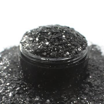 Suzy Sparkles Glitter - Metallic Black - Chunky - 2 oz Bag Suzy Sparkles