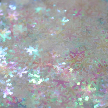 Suzy Sparkles Glitter - Iridescent White Snowflakes - Chunky - 1 oz Bag Suzy Sparkles