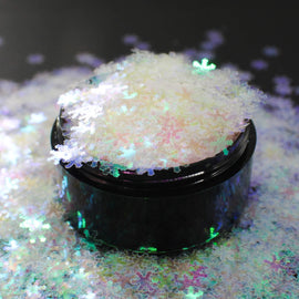 Suzy Sparkles Glitter - Iridescent White Snowflakes - Chunky - 1 oz Bag Suzy Sparkles