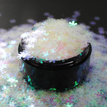 Suzy Sparkles Glitter - Iridescent White Snowflakes - Chunky - 1 oz Bag Suzy Sparkles