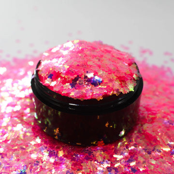 Suzy Sparkles Glitter - Iridescent Pink Flowers - Chunky - 1 oz Bag Suzy Sparkles