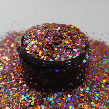 Suzy Sparkles Glitter - Holographic Light Pink - Chunky - 1 oz Bag Suzy Sparkles