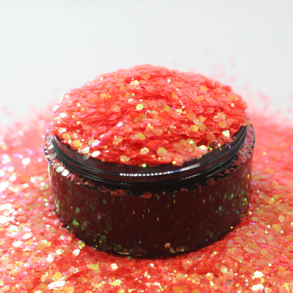 Suzy Sparkles Glitter - Iridescent Coral - High Sparkle - Chunky