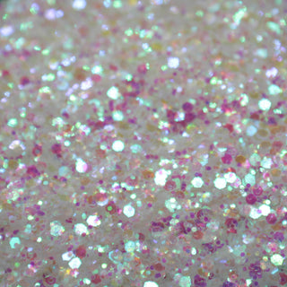 Suzy Sparkles Glitter - Iridescent Translucent White - Chunky - 1 oz Bag