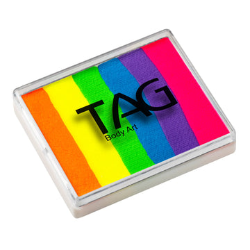 TAG Face Paint - Split Cake - Neon Rainbow - 50 grams TAG Face Paint