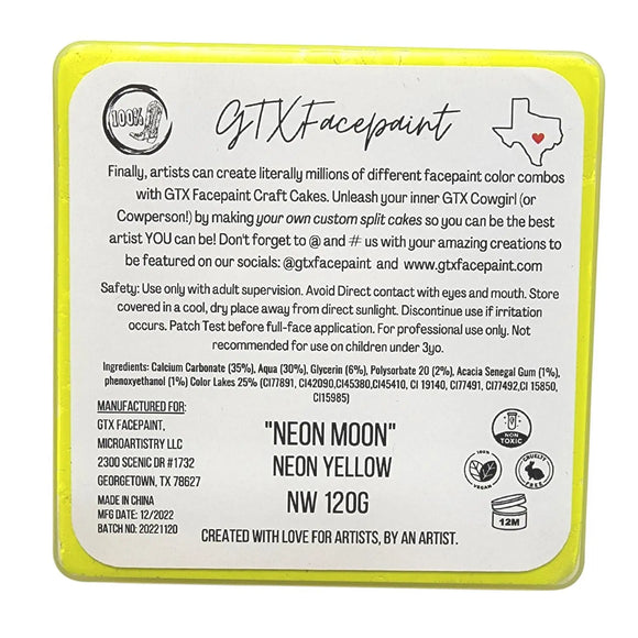 GTX Facepaint - Neon Moon - Yellow - 60 grams GTX Face Paint