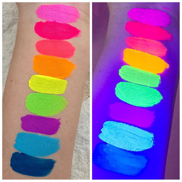 GTX Facepaint - Water-Resistant Cream Body Paint Kit - Neon Colors GTX Face Paint