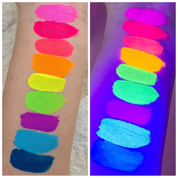 GTX Facepaint - Water-Resistant Cream Body Paint Kit - Neon Colors GTX Face Paint