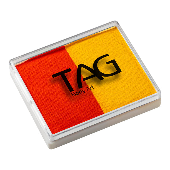 TAG Face Paint - Split Cake - Orange/Yellow - 50 grams TAG Face Paint