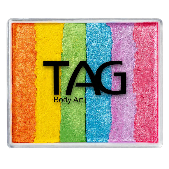 TAG Face Paint - Split Cake - Pearl Rainbow Delight - 50 grams TAG Face Paint