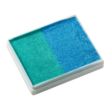 TAG Face Paint - Split Cake - Pearl Sky Blue/Pearl Teal - 50 grams TAG Face Paint