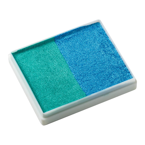 TAG Face Paint - Split Cake - Pearl Sky Blue/Pearl Teal - 50 grams TAG Face Paint